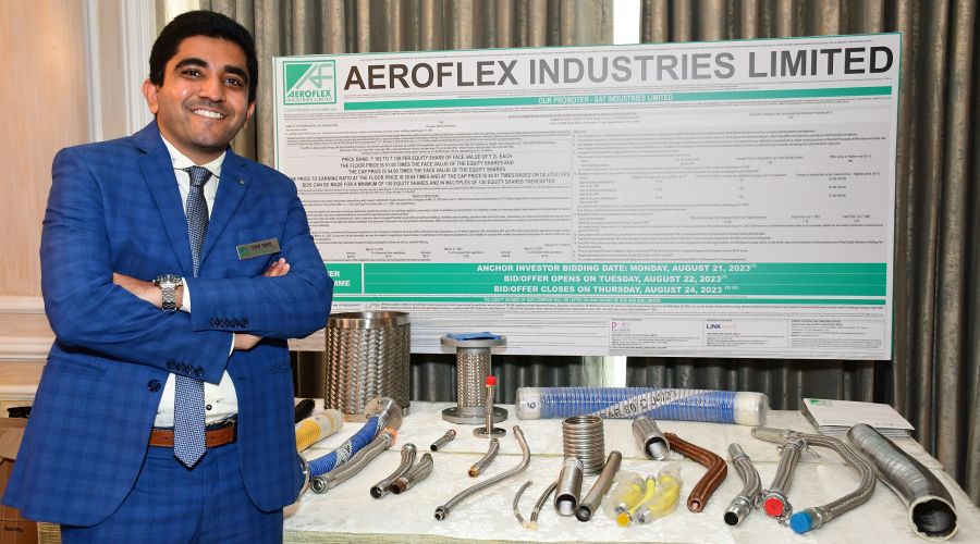 Aeroflex Industries Limited's IPO to open on Tuesday, August 22, 2023, sets price band at ₹ 102 to ₹ 108 per Equity Share